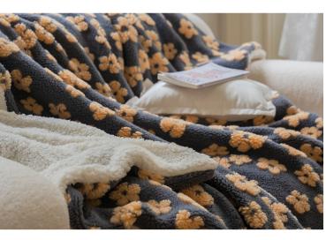 360Home Plüsch Sofadecke aus Vlies in Koralle Bettdecke Kuscheldecke